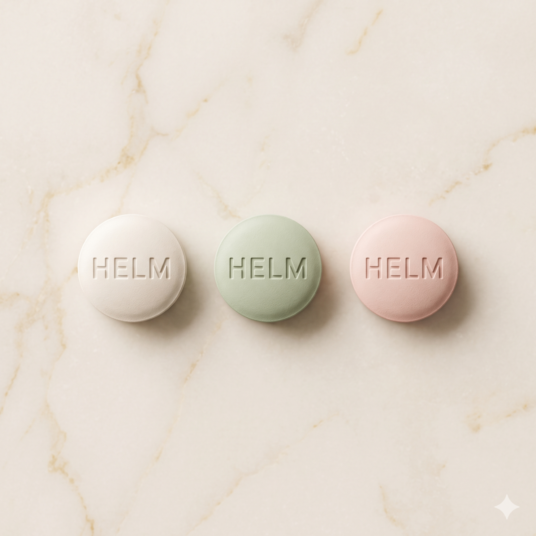 The three HELM pills — Reset, Performance, and Balance